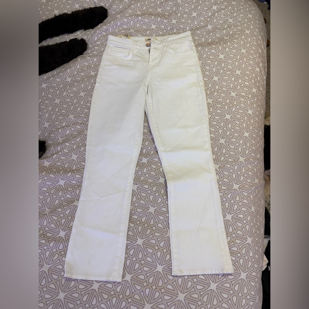 L'AGENCE Women's Cream Straight Leg Jeans